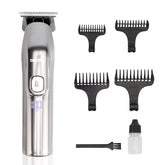 Brushed Stainless Steel Electric Rechargeable Beard Trimmer