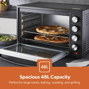48L Portable Electric Mini Oven With Grill and Rotisserie