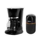Black 1.5L Filter Coffee Machine & Coffee Grinder Set