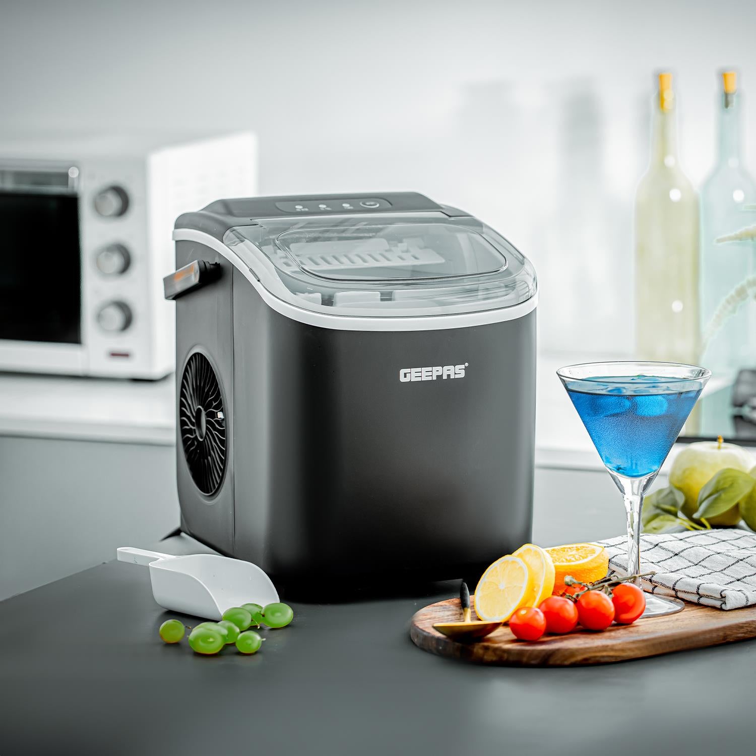 12kg Ice Cube Maker with Scoop & Removable Basket