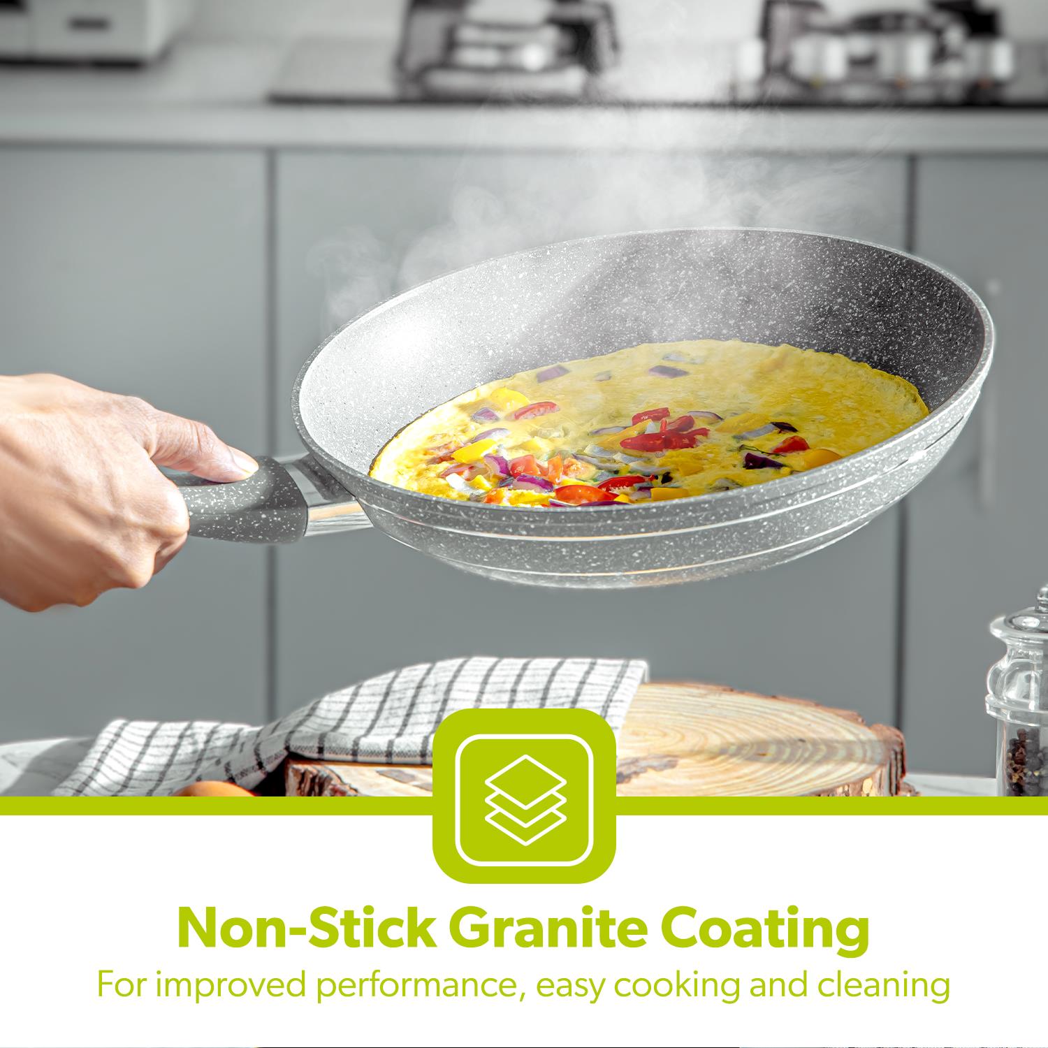 30cm Lightweight Granite Coated Non-Stick Frying Pan