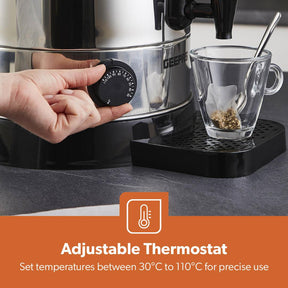 15L Stainless Steel Catering Urn - Commercial Hot Water Boiler