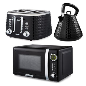 Digital 20L Microwave, Argyle 1.7L Kettle & 4 Slice Toaster Set