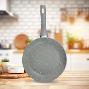 28cm Non-Stick Granite Coated Frying Pan Grey