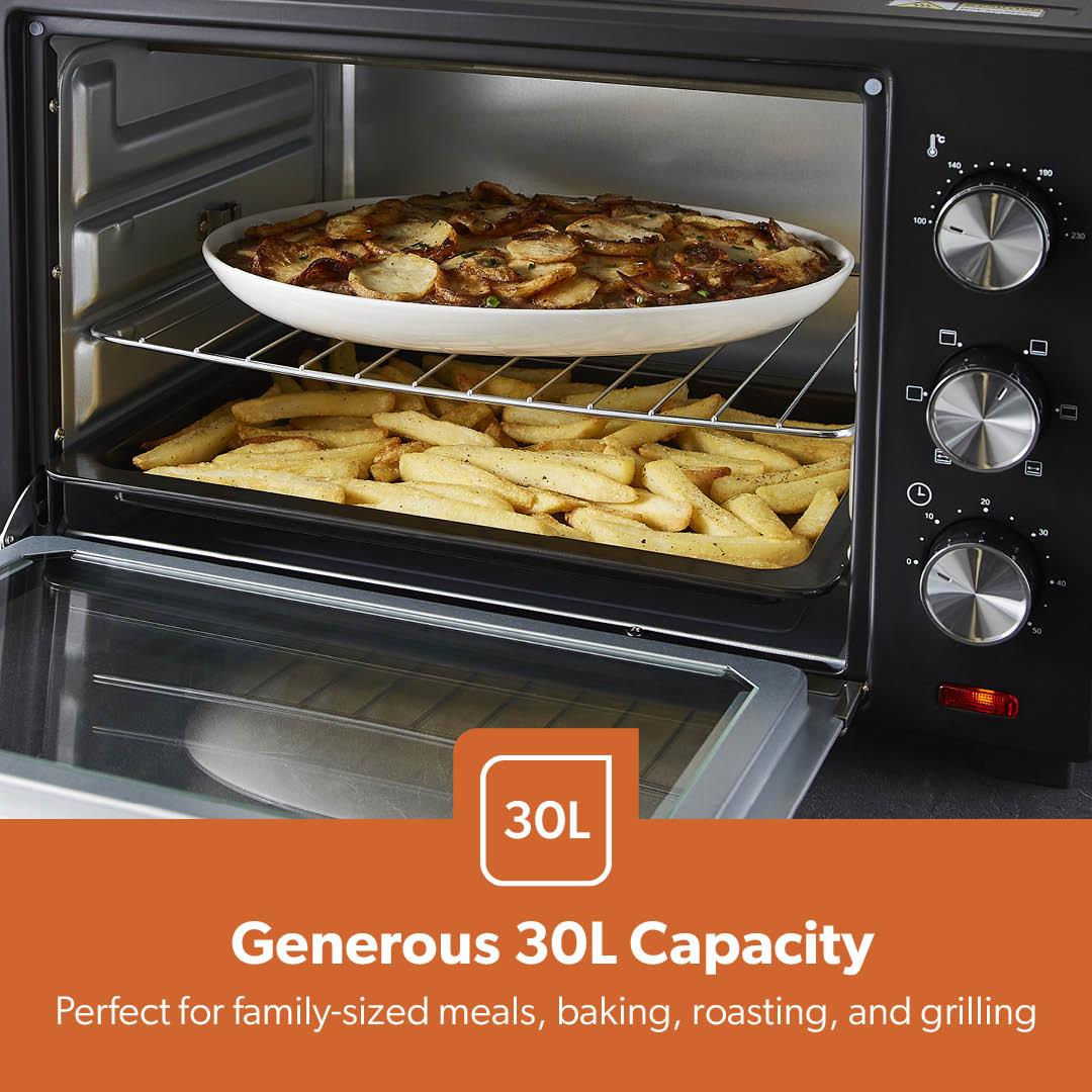 30L Electric Mini Oven and Grill Cooker With Rotisserie