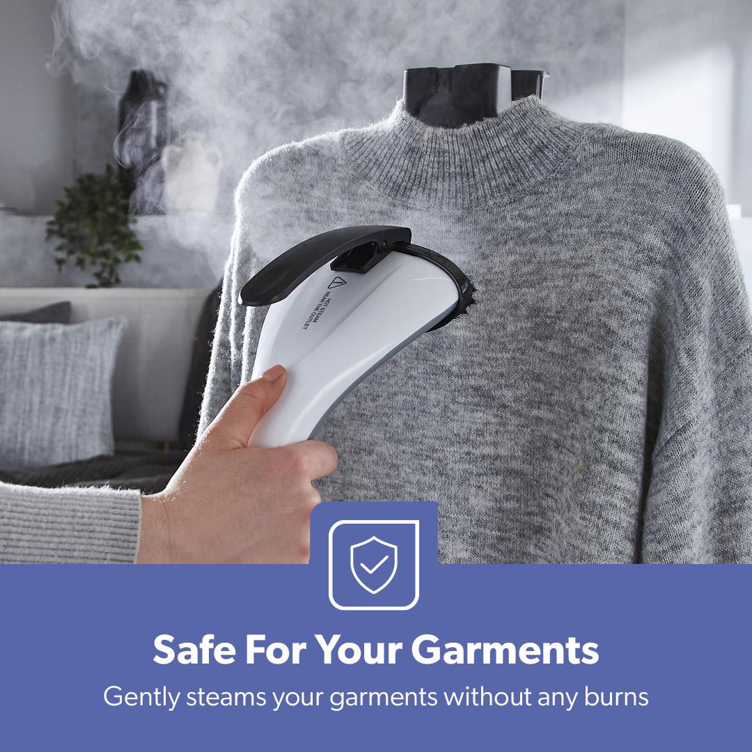 Upright 2000W Clothes Steamer With Integrated Hanger