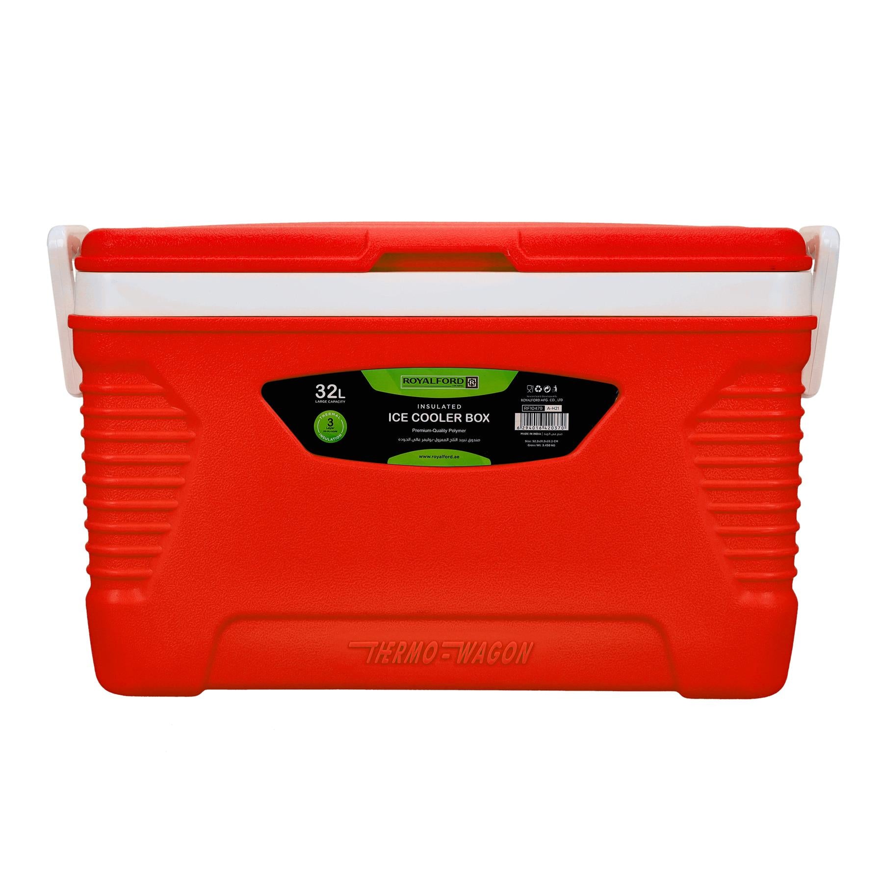 32L Red Insulated Ice Cooler Box For Camping