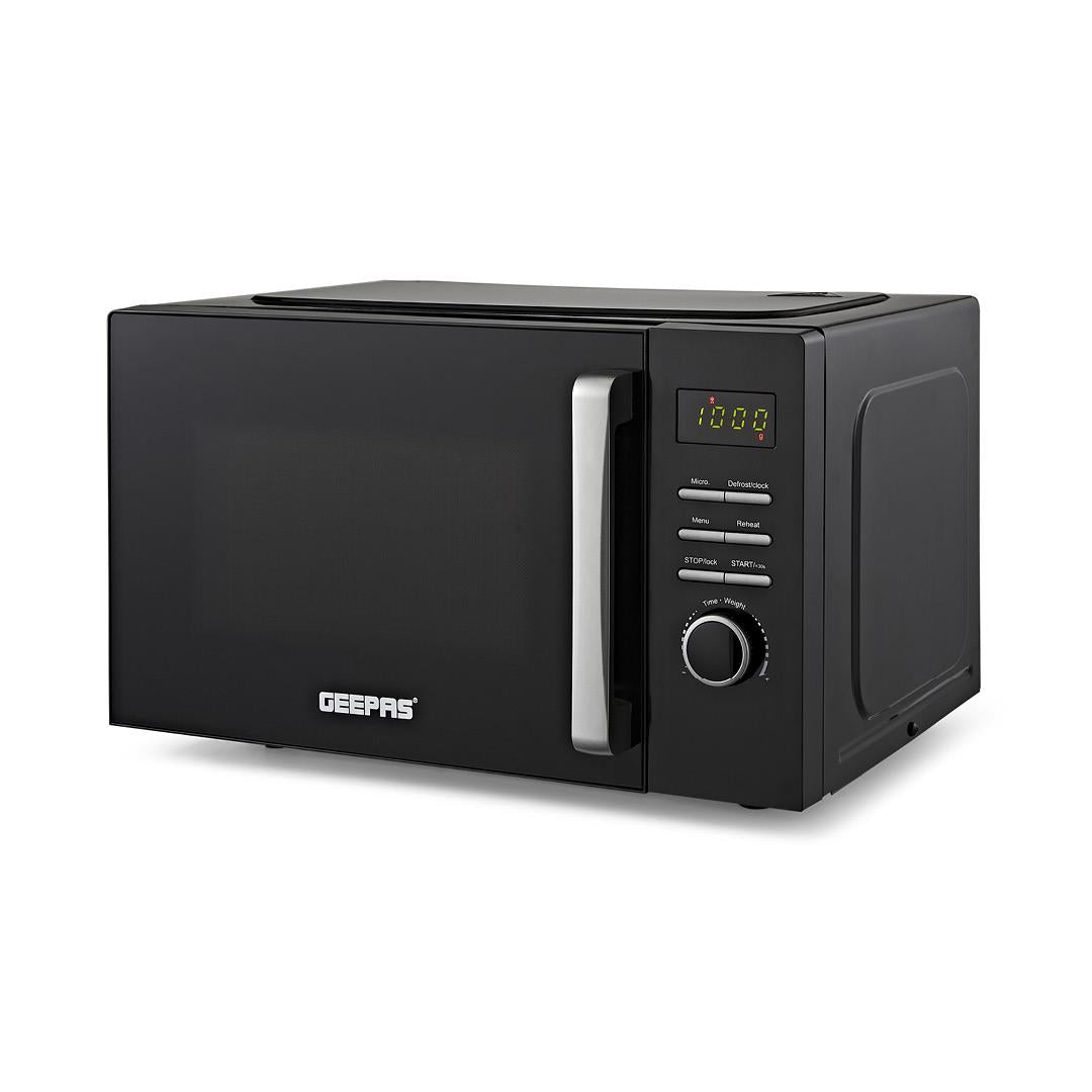 23L Black Digital Microwave Oven With 60 Minute Timer