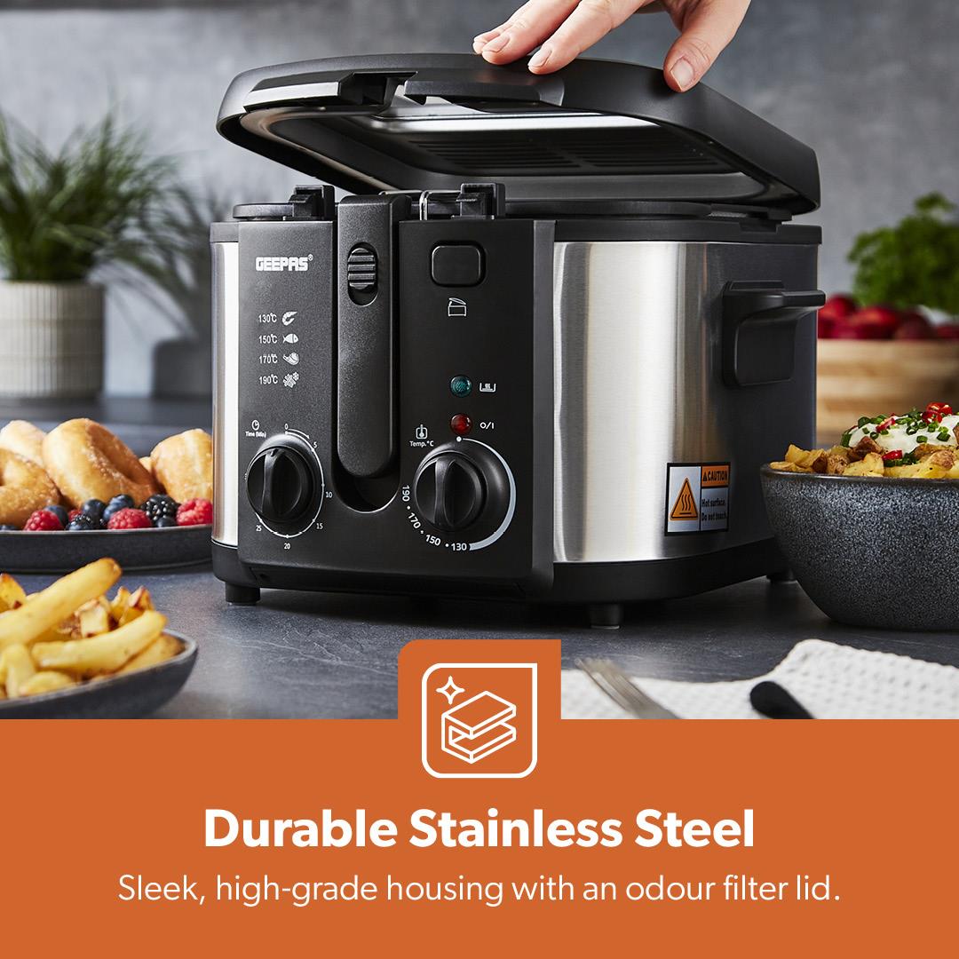 3L Stainless Steel Non-Stick Electric Deep Fat Fryer