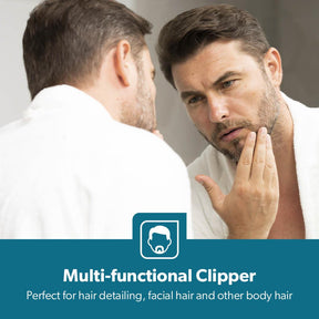 Silver Digital Beard Rechargeable Trimmer and Hair Clipper