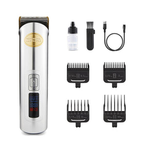 Silver Digital Beard Rechargeable Trimmer and Hair Clipper
