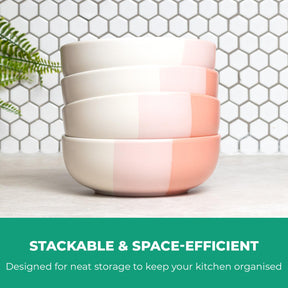 16-Piece Stoneware Dinner Set Plates, Bowls and Cups Set