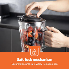 Retrovive Black 2-In-1 Jug Blender With 1.5L Glass Jug 800W