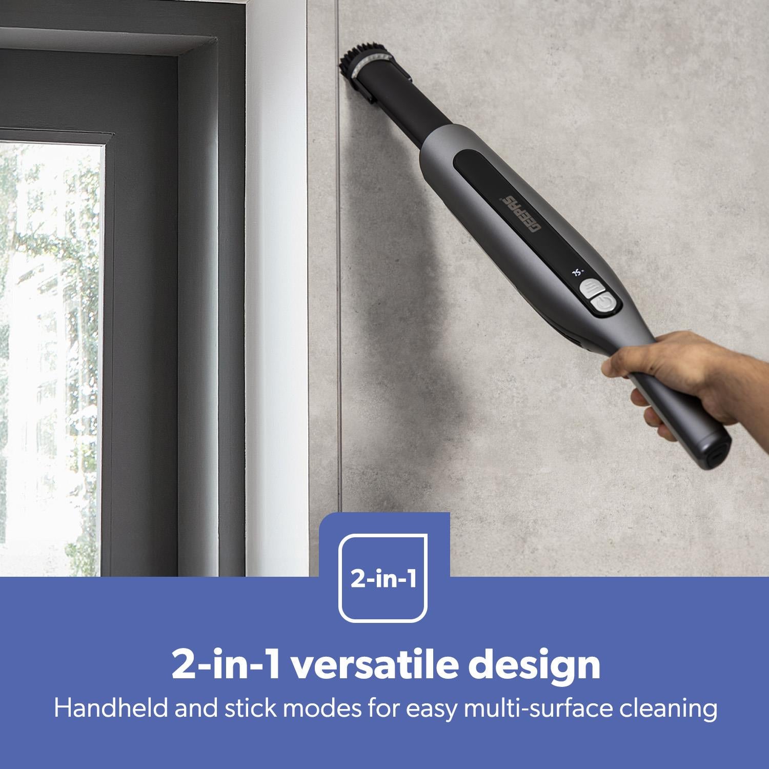 2-in-1 Cordless Upright Stick & Handheld Vacuum Cleaner