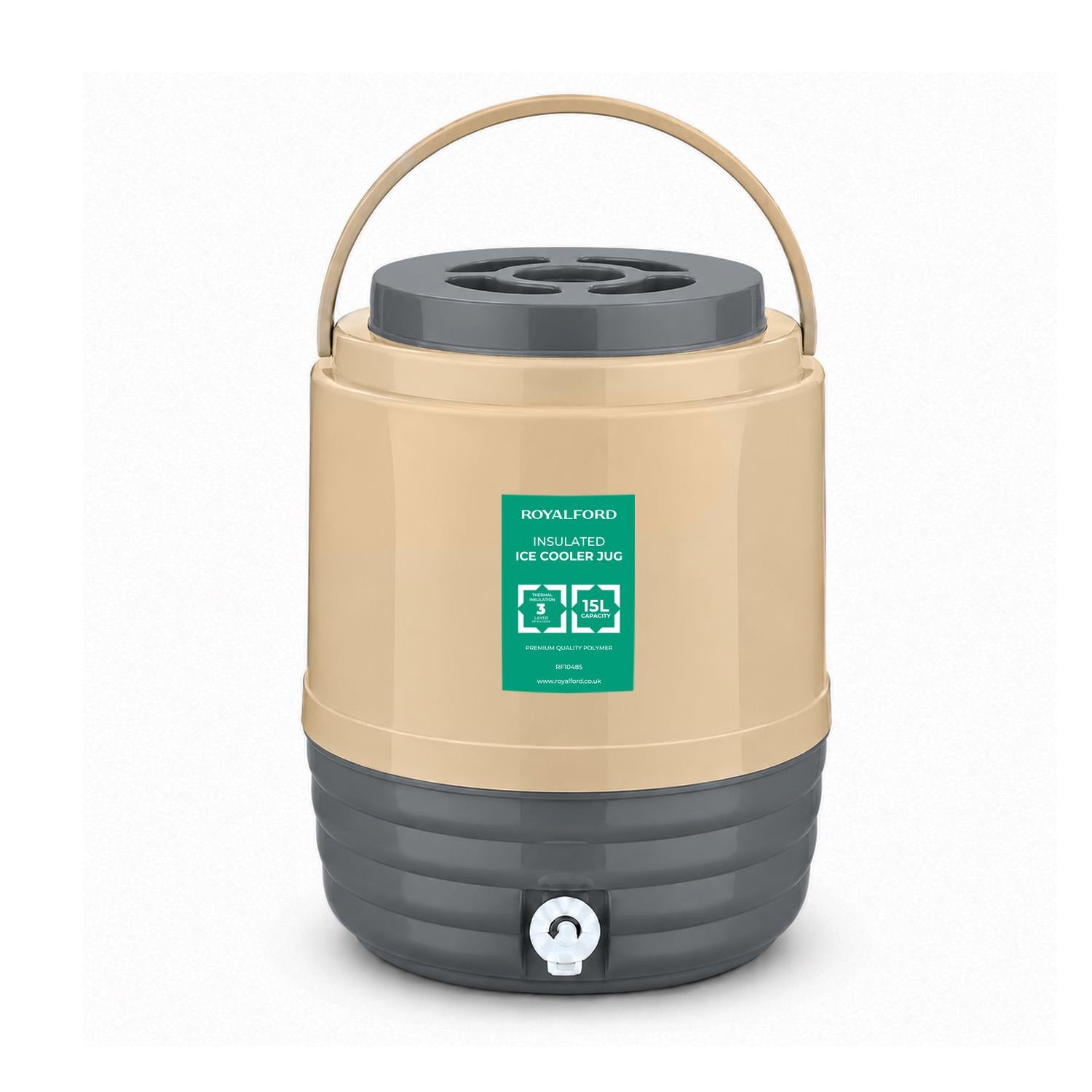 15L Insulated Water Dispenser Leakproof Ice Cooler Jug