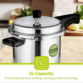 5L Lightweight Aluminium Stovetop Pressure Cooker