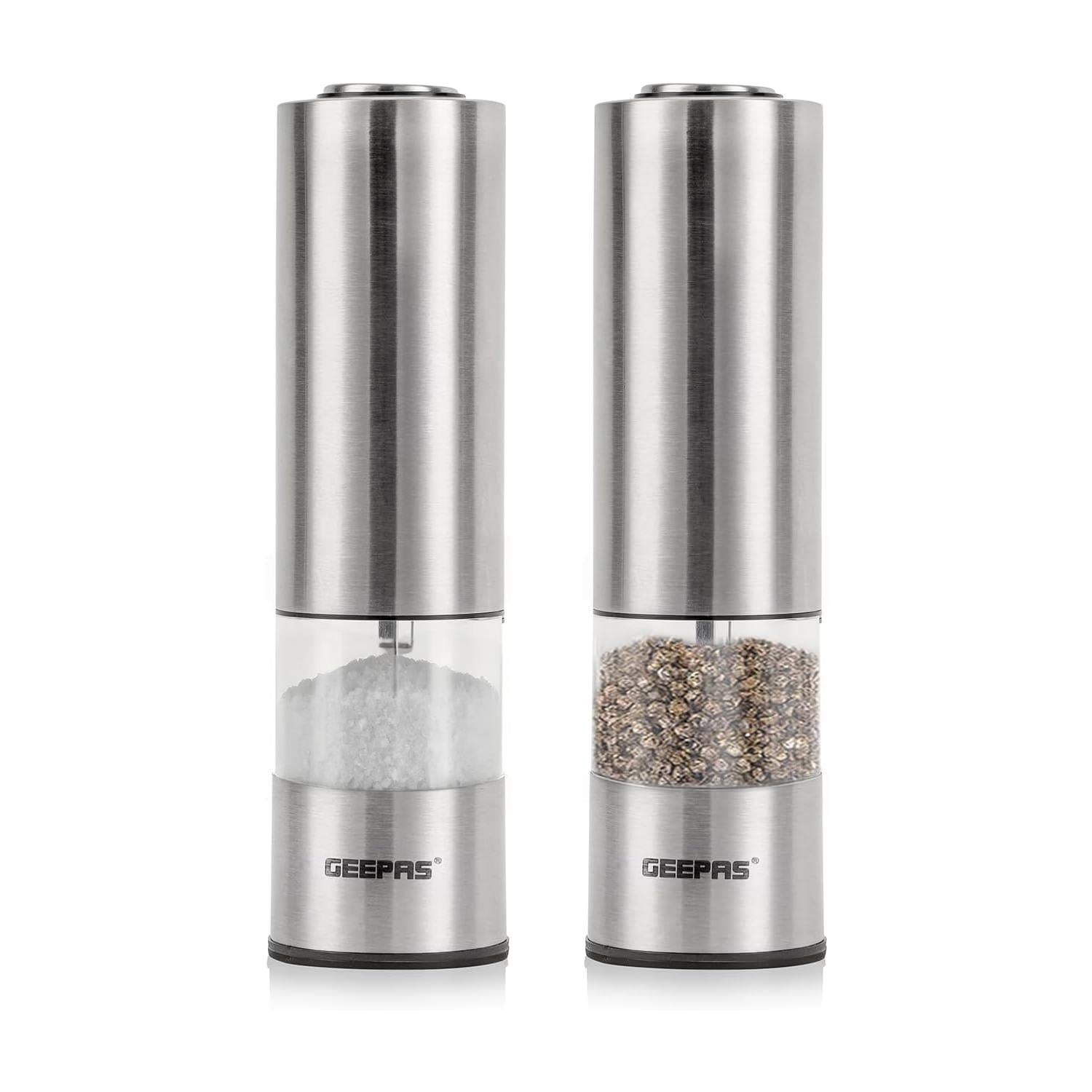 Electric Salt & Pepper Mill Battery-Powered Pack of 2