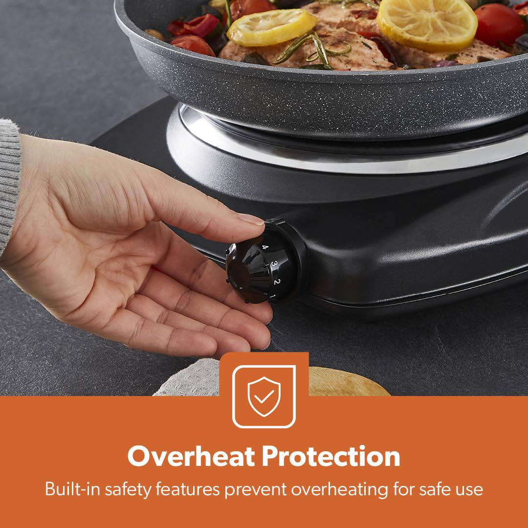 1200W Black Single Portable Ceramic Electric Hot Plate