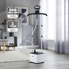 Upright 2000W Clothes Steamer With Integrated Hanger