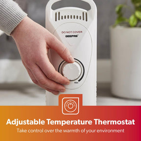 5-Fin White Oil-Filled Radiator 450W Electric Heater