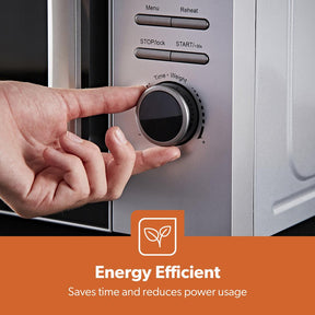 23L Digital Microwave Oven With Auto Cook, Defrost & LED Display, Silver