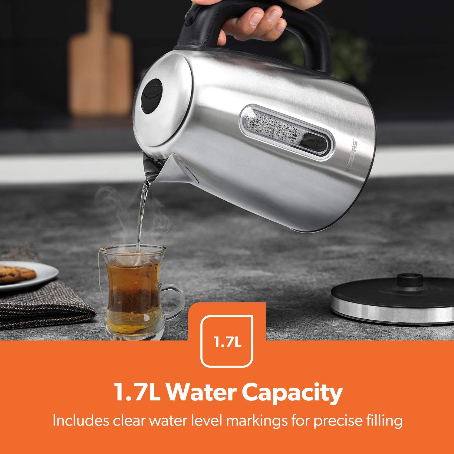 1.7L Illuminating Electric Kettle, 2-Slice Toaster & Microwave Set