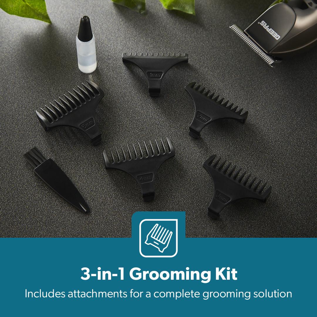3-In-1 Grooming Kit Rechargeable Digital Trimmer & Clipper