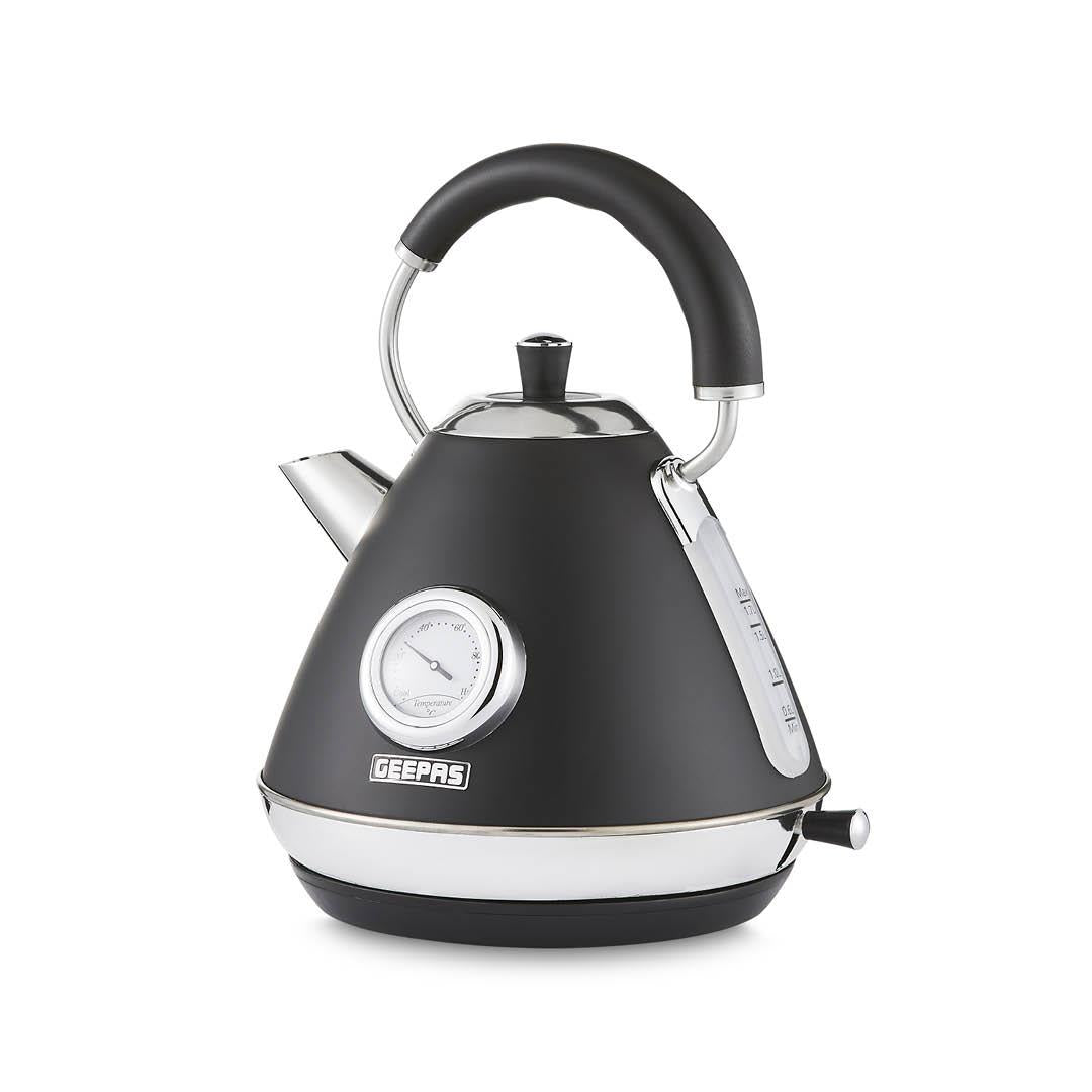 Black Retrovive 1.7L 3000W Electric Kettle Vintage