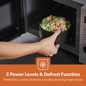 23L Digital Microwave Oven With Auto Cook, Defrost & LED Display, Silver