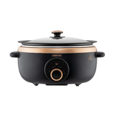 3.5L Black and Gold Matte Slow Cooker With 3 Heat Settings