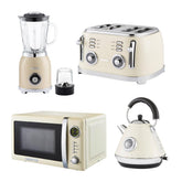 Retrovive 1.8L Kettle, 4-Slice Toaster, Blender & 20L Microwave