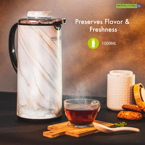 1L Marble Insulated Double Walled Vacuum Flask Jug