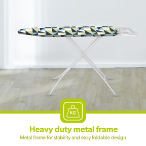 Geometric Green & White Lightweight Folding Ironing Board