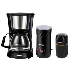 750ml Filter Coffee Machine, 80g Coffee Grinder and Milk Frother