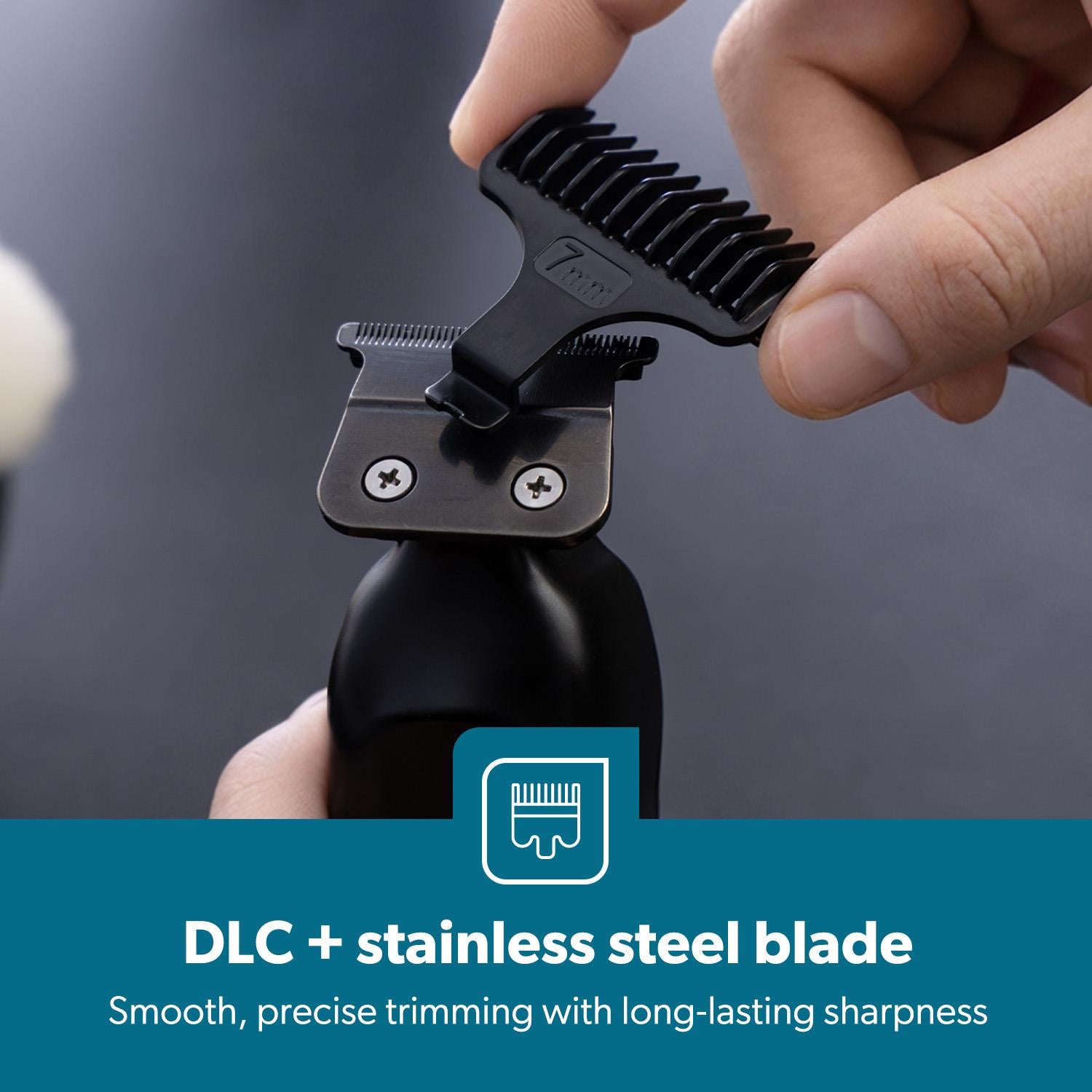 9000 RPM DLC Stainless Steel Digital Clipper and Trimmer