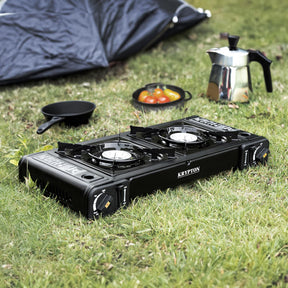 Double Burner Portable Outdoor & Indoor Gas Stove Cooker