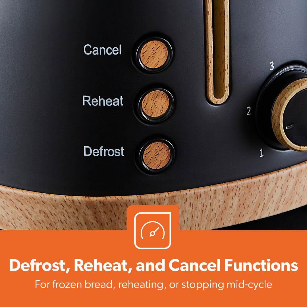 2-Slice NordiQ Black Toaster With 6 Browning Levels