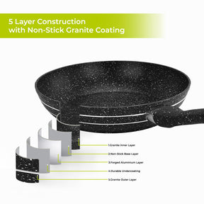 26cm Granite Coated Induction Non-Stick Frying Pan