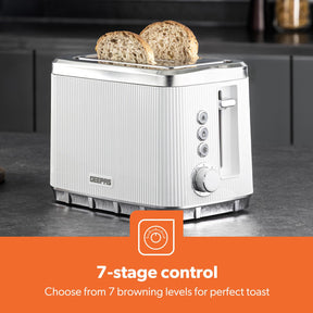 1.7L 3000W Electric Kettle & 2 Slice Toaster Kitchen Set Arcus White
