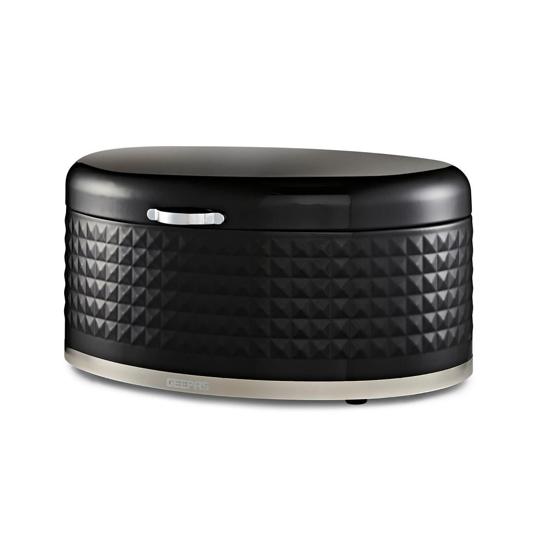 Argyle Black 9L Carbon Steel Bread Bin Canister