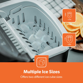 12kg Ice Cube Maker with Scoop & Removable Basket