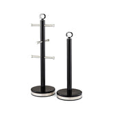 Black Retrovive Matching Mug Tree and Tower Pole Kitchen Set