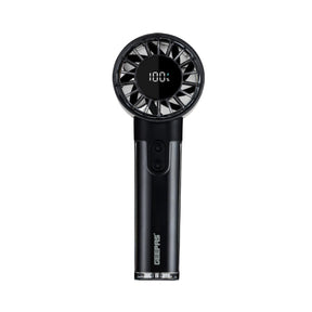 100-Speed Black USB Rechargeable Handheld Fan