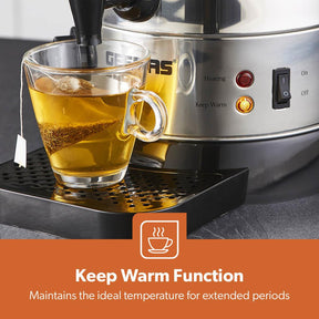 10L Stainless Steel Hot Water Boiler and Catering Urn (1650W)