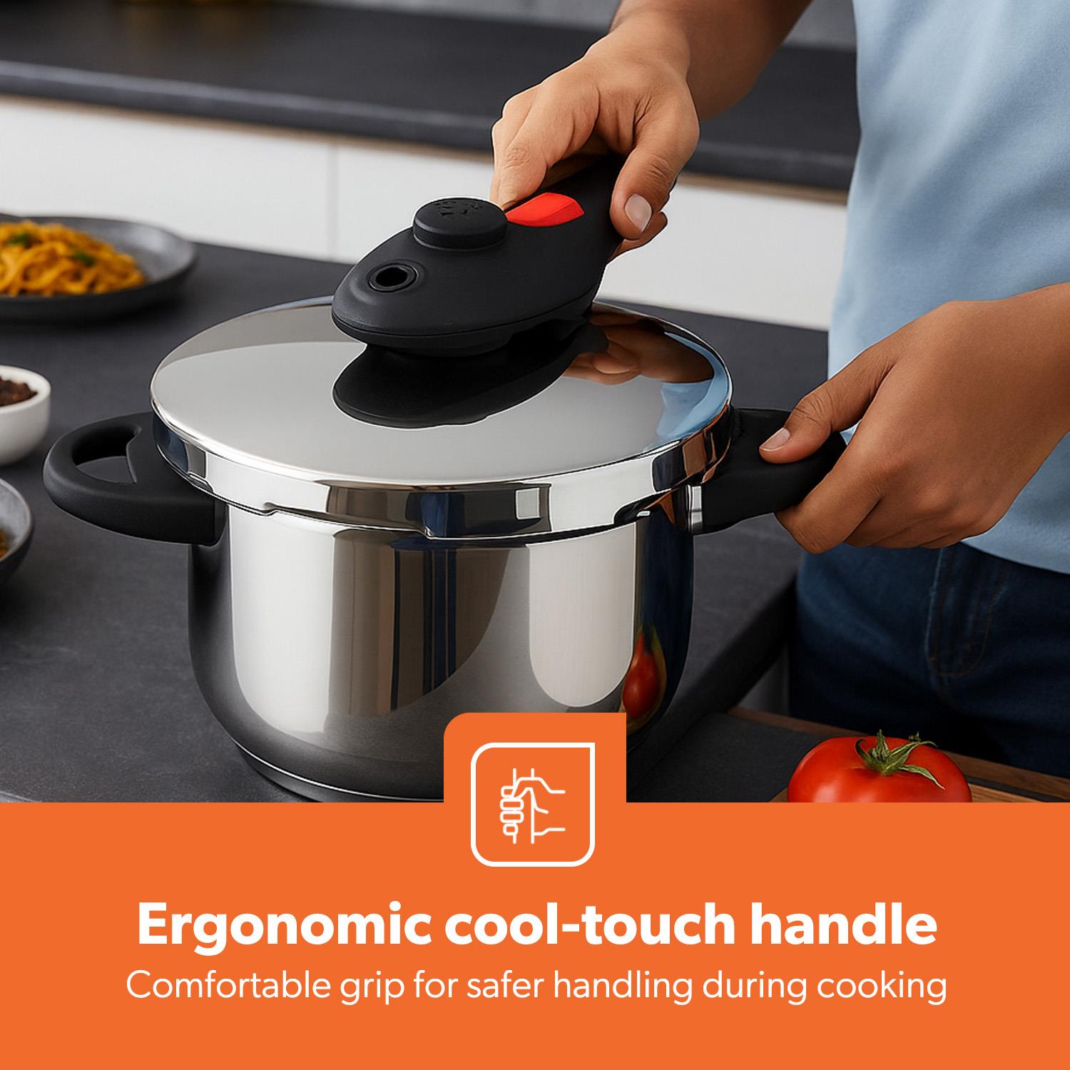 4L Stainless Steel Pressure Cooker With Quick Pressure Release