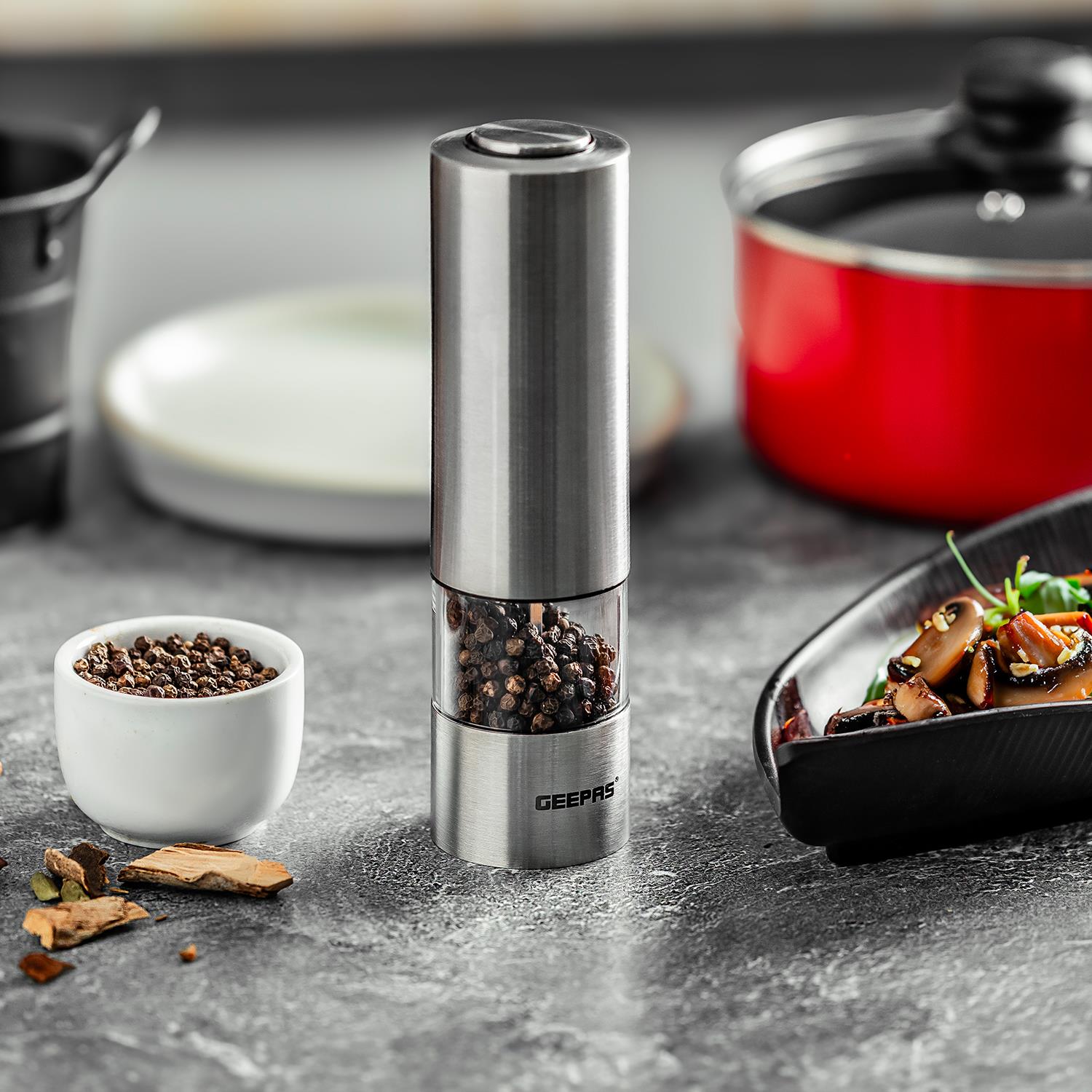 Electric Salt & Pepper Mill Battery-Powered Pack of 2