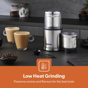 200W One-Touch Stainless Steel Wet & Dry Spice Grinder