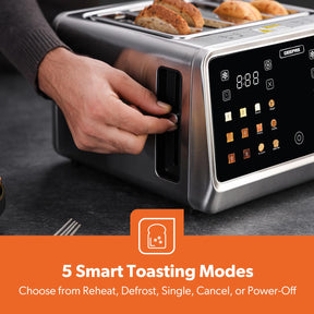 5-In-1 Digital 4-Slice Toaster & Black Digital Kettle Matching Set