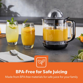 1L Electric Citrus Juicer, Clear-View and Bi-Directional Spin 25W