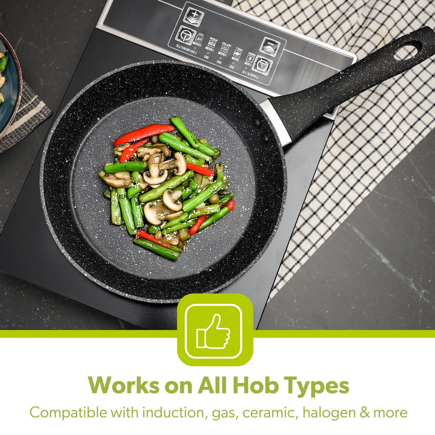 22cm Non Stick Frying Pan Granite Cookware Saute Pan